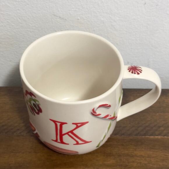 Anthropologie - Holifaye Monogram, Stoneware, Coffee Mug - Letter K - Picture 5 of 6